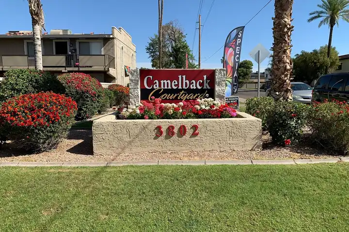 Building exterior at Camelback Courtyard.