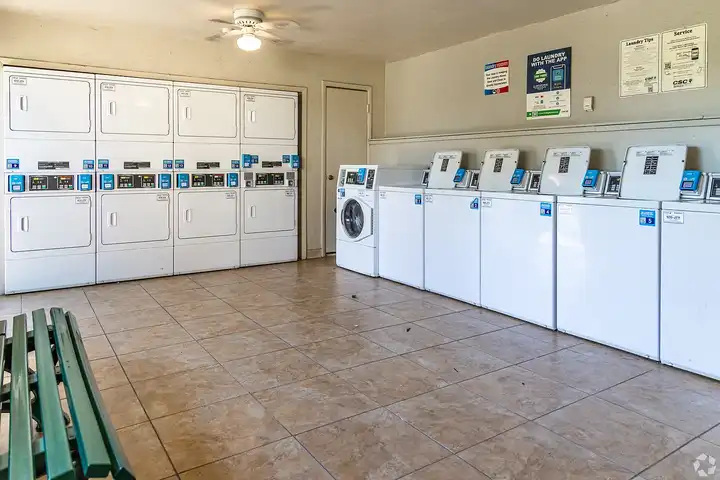 Shared laundry room at Camelback Courtyard.
