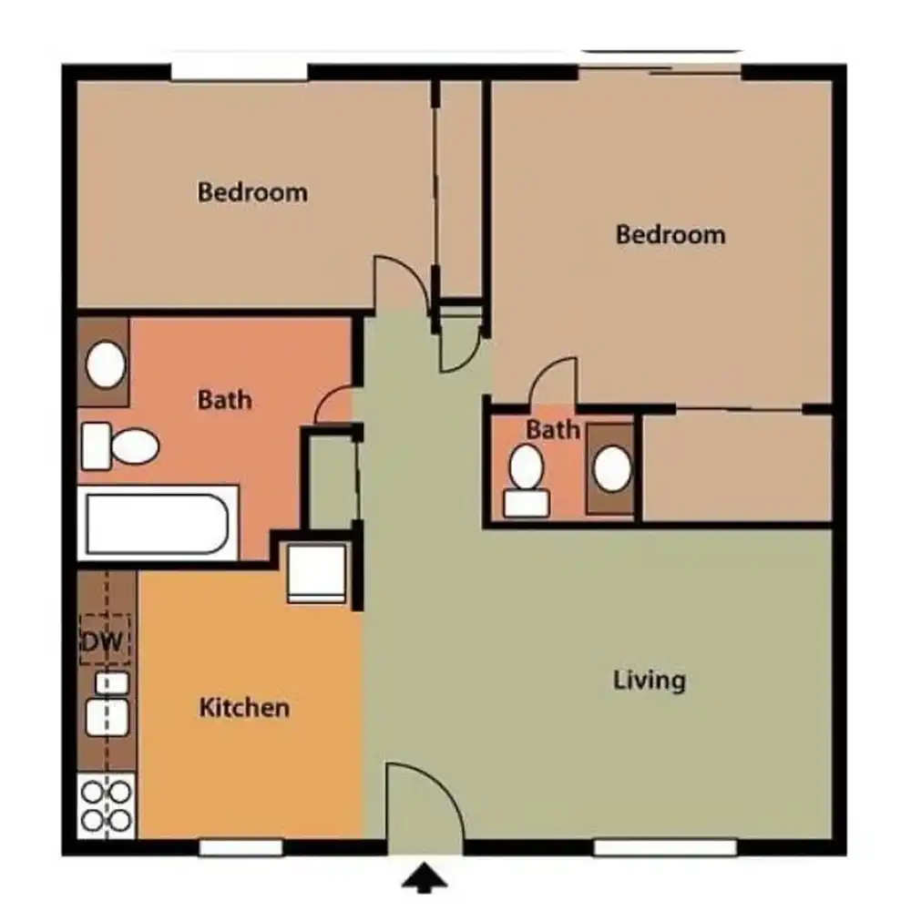 Floor-plan diagram at Camelback Courtyard.